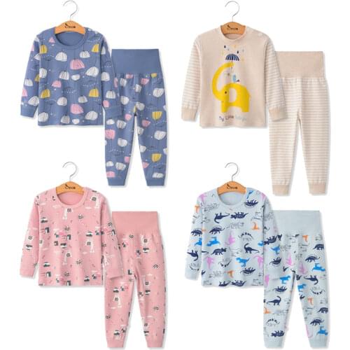 2020 Winter Children Pajamas Dinosaur Cartoon Sleepwear Kids Clothes Set Autumn Pyjamas Kids Baby Sleepwear For Boys Girls
