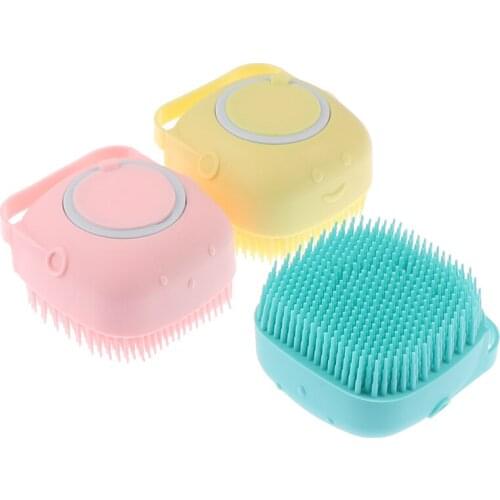 1PCS Bath Brush Multifunction Bathroom Silicone Scrubber Dispenser For Babies Body Cleaning Home