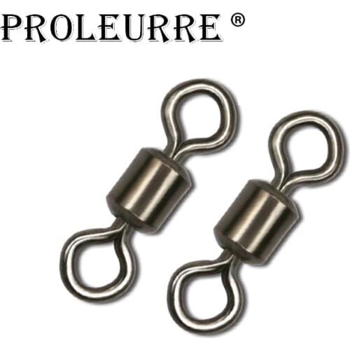 100pcs/lot Ball Bearing Swivel Solid Rings Fishing Connector Lures Fishing Hooks Size 2#-12# Fishing Accessories Tackle