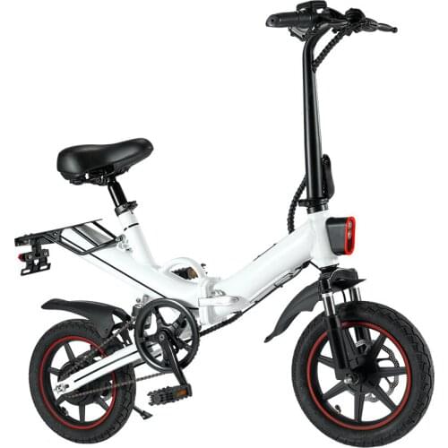 14-inch Two-wheel Folding Lithium Battery Small Drive Brushless Motor Dual Disc Brake System Mini Electric Bike