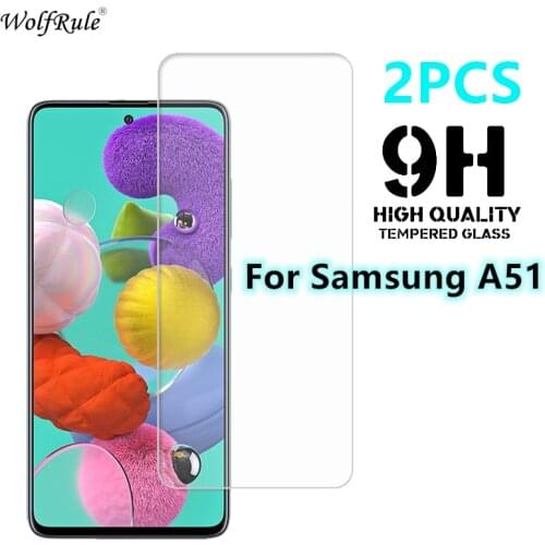 2PCS For Samsung Galaxy A51 Glass For Samsung A51 Tempered Glass 9H Hard Flim Screen Protector Protective Glass For Galaxy A51