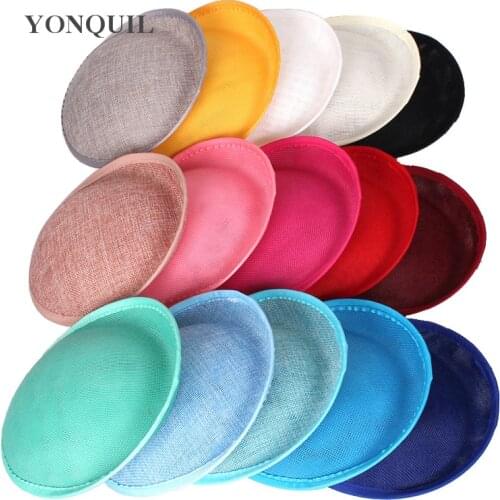 20CM Imitation Sinamay Fascinator Base Making Party Hats DIY Millinery Cocktail Headwear Wedding Hairstyle 22 Color for Select