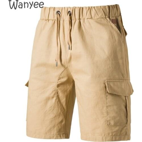 2021 Summer Men Baggy Multi Color Pocket Shorts Five Short Pants Male Casual Elastic Scanties M-3XL New Loose Overalls Workout