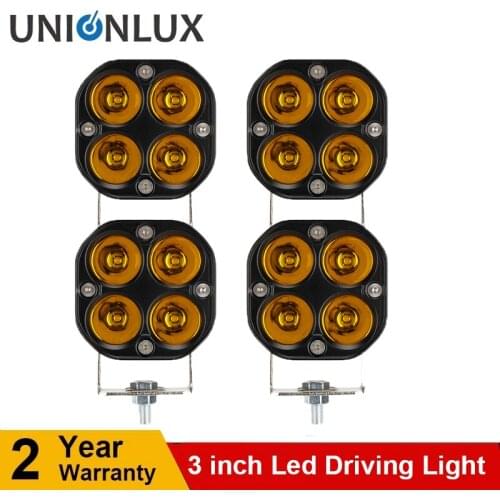 3 inch Mini led work light Square 40W Car Yellow Spotlight 12V 24V off road fog lamp For Truck 4X4 4WD Car Accessories