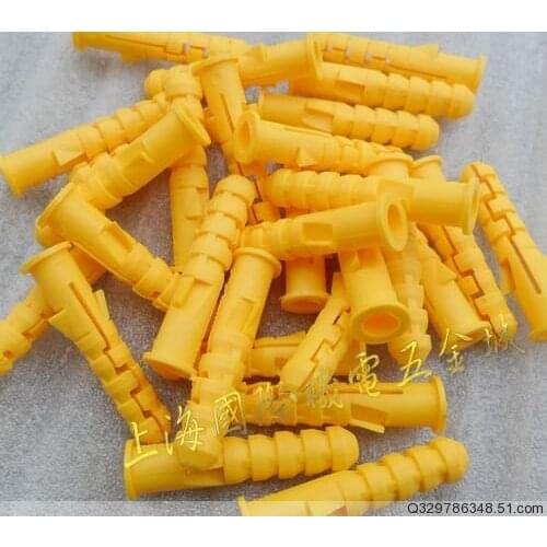 For 8 * 40mm small yellow croaker plastic expansion pipe plastic plug is self-tapping screws