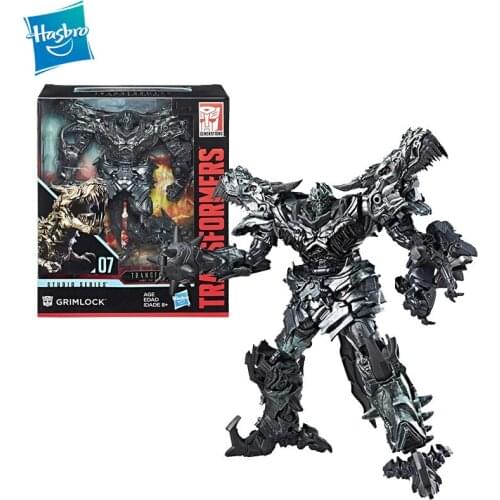 Original Hasbro Transformers Studio Series 07 Leader Class Movie 4 Grimlock Action Figure Model Transformers Toys for Children