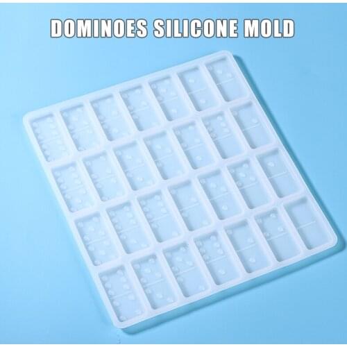 New DIY Dominoes Cards Casting Mold Resin Pai Gow Dominoes Resin Epoxy Making Mould Cystal Glass UV Craft Drop Gel Mold