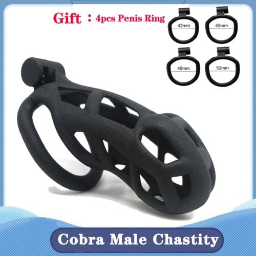 Custom Cobra Male Chastity Device kits Penis Ring Cock Ring Cock Cages For Men Lock Standard Cage /Belt Sex Toy Adult Toys