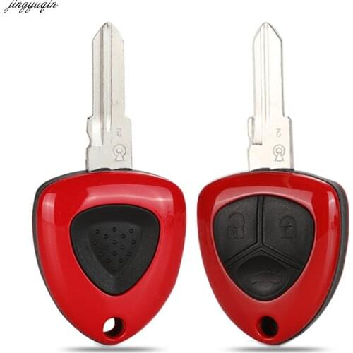 Jingyuqin Remote Smart Car Key Case Shell For Ferrari 458 F430 612 1/3 Button Uncut Blank Blade Key Cover Fob Replacement