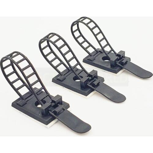 Cable tie Mounts 100pcs Cable Clips 18*25 Clamp For Wire Tie Cable Mount Adjustable Cable Tie Fix Holder Clips Black