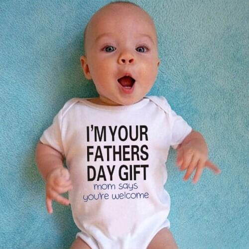 Fathers Day Newborn Kids Baby Girl Boy Clothes Daddy Letter Print Cotton Romper Cute lovely Sunsuit Outfit