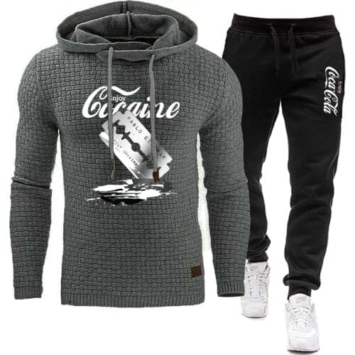 Two Pieces Set Men Tracksuit Autumn Spring Pullover Sweatshirt and Long Pants Hoodies Outfits Mens Sets Casual Male Clothing