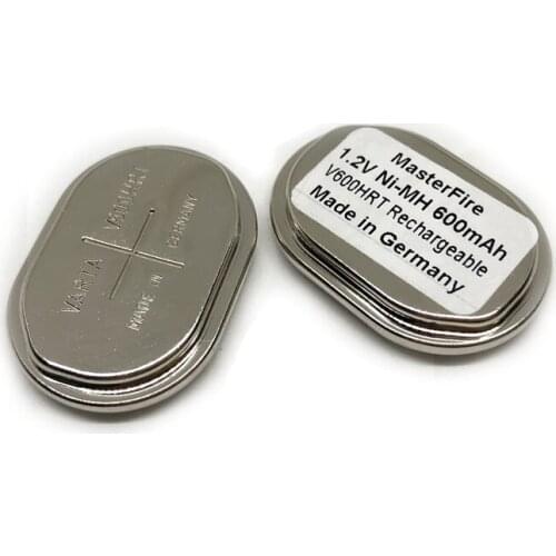 MasterFire 8pcs/lot Original 1.2V 600mah V600HRT Rechargeable Ni-MH Battery NiMH Button Batteries Cell Made in Germany