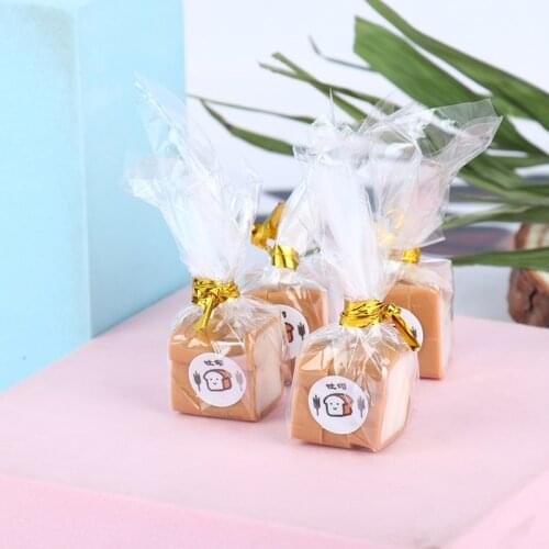 2bag Dollhouse Miniature Mini Toast Bread Pretend Doll Food 1/12 Doll House Decor Kitchen Simulation Accessories