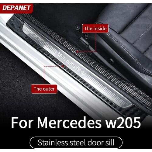 Car door anti-kick pad For Mercedes w205 amg coupe / interior trim c63 mercedes c class accessories w205 Mercedes amg coupe