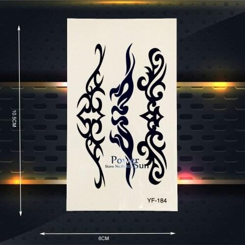 Removable Waterproof Henna Tattoo Bracelet PYF-184 MEn Women Fake Flash Tattoo Stickers Body Art Arm Legs Shoulder