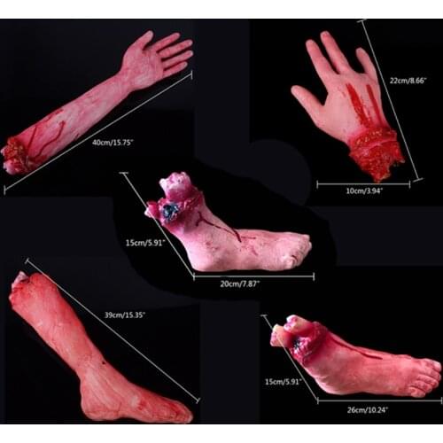 Scary Plastic Made Halloween Bleeding Hand Trick Scared Accessories Party Favor Creative Supplies Kids Relieve Boredom