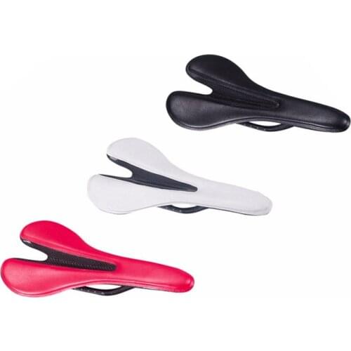 Super Light saddle 105g Bicycle Seat Mat Full Carbon + Leather Saddle Carbon Hollow Cushion Road/Mountain Bike Parts