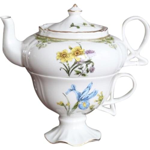 Unique Restaurant White Cute Teapot Bone China Handmade Small Business Teapot Set Premium Water Jug Theepot Tea Maker Ed50cf