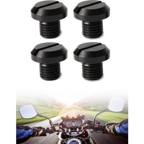 Universal 4Pcs Motorcycle Mirror Hole Plugs Right Left Screws For Yamaha1 M10 Aluminum Alloy Replacement Moto Accessories 2020 H