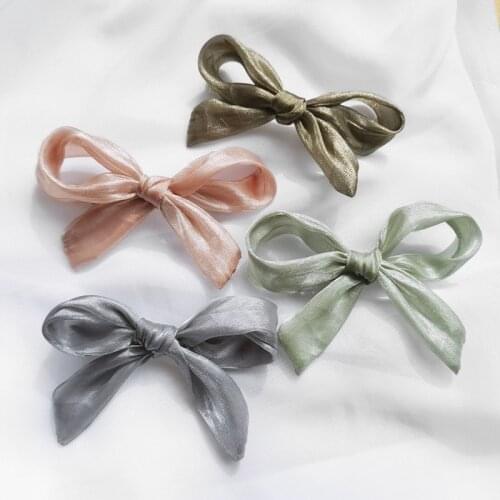 Korean Version of the new bow hairpin headdress fashion double layer lace tulle solid color hairgrips For Women Hair Accessories