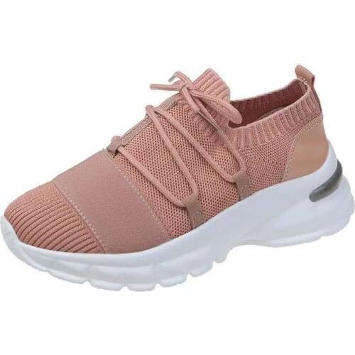 Running Snerkers Women Shoes 2021 Round Toe Lace Up Breathing Fabric Female Shoes Shallow Summer Concise Flatform Woman Shoes