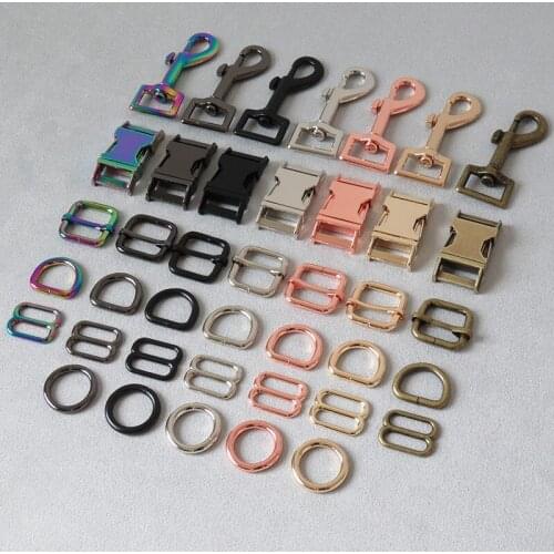 100Pcs 20mm Metal D O Ring Buckle Adjuster Hook Clasp For Paracord Bag Straps Accessory Belt Loop Pet Dog Collar Leash Carabiner