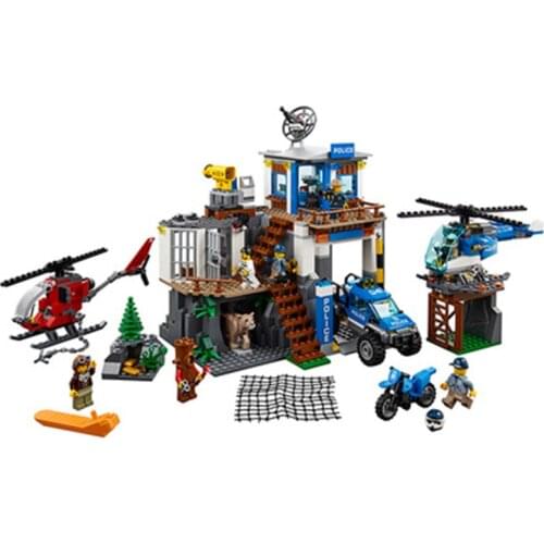 742pcs 10865 City Series Mountain Special Police Headquarters 60174 Childrens Building Block Toy Gifts