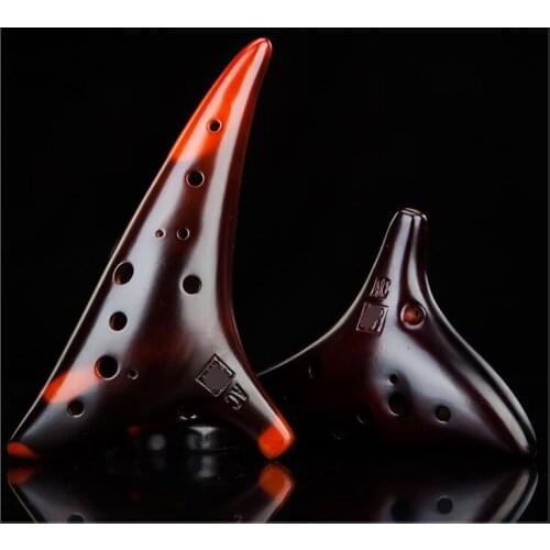 Promotion china famous brand 12 holes AC Smoked burn Ocarina flute music instrument great sound