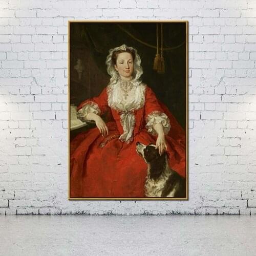 Artcozy Oil Canvas Painting miss mary edwards william hogarth For Home Decoration Wall Art