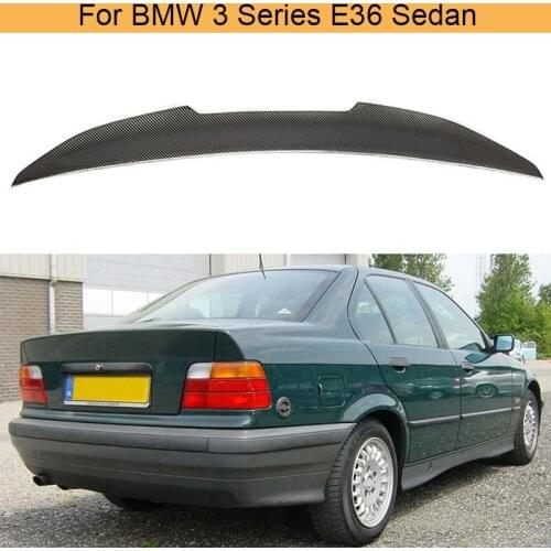 Car Rear Wing Spoiler for BMW 3 Series E36 Sedan 1991 - 1998 Carbon Fiber Trunk Lip Spoiler Boot Lid