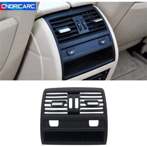 Car Styling Rear Air Conditioner Vent Frame Decoration Sticker For BMW F10 F18 5 Series 2010-2017 Black Replacement Accessories