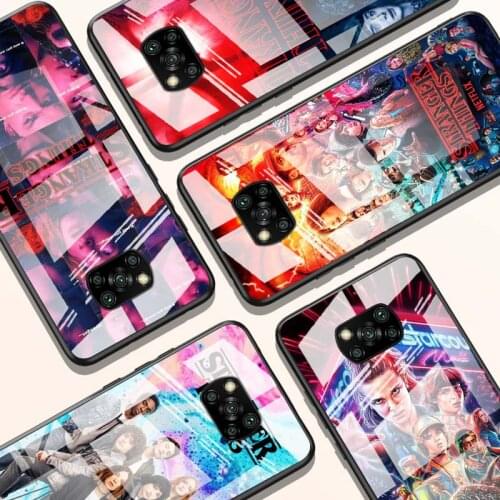 Stranger Things for Xiaomi POCO X3 NFC F3 M2 X2 F2 Redmi K30 Redmi Note 9 Pro Luxury Tempered Glass Phone Case Cover