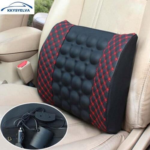 12V Car Vehicle Electrical Massage Cushion Auto Back Seat Lumbar Support Cushion Pillow Seat back support Interior accessories