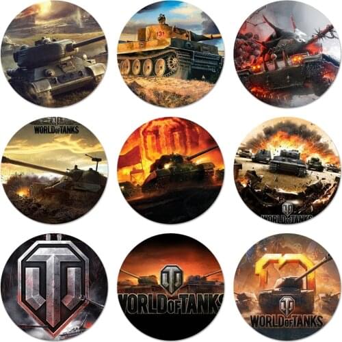 Fundas Bag World of Tanks Icons Pins Badge Decoration Brooches Metal Badges For Backpack Decoration 58mm