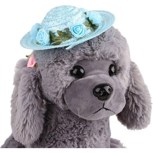Pet Hawaiian Party Beach Sunshade Cap Cat Dog Hat Sombrero Wreath Decorative Breathable Outdoor Pet Supplies, S/M