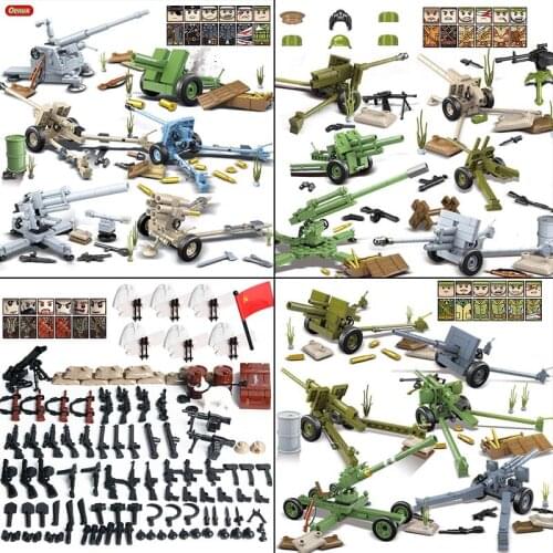 New WW2 Military Series Soldiers Small Building Block Brick Mini US British Soviet Russian Army Figures Brick MOC Toy Kids Gift