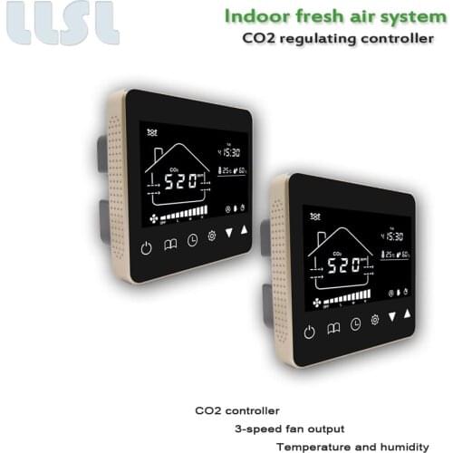 Air exchange controller, fresh air system accessories CO2 monitoring and control device, AC3 speed fan output