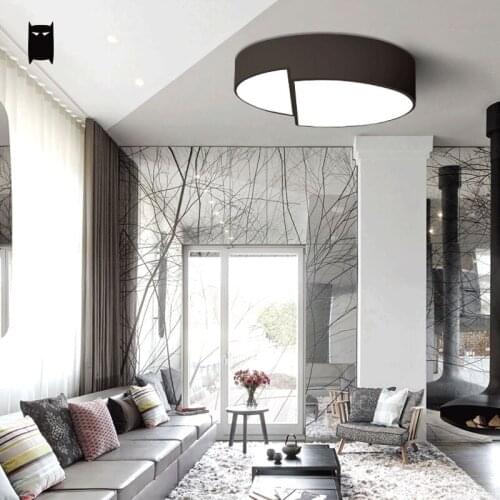 Round Iron Acrylic Dimmable Ceiling Light Fixture Modern Nordic LED Plafon Lamp Avize Luminaria Living Study Dining Room Bedroom