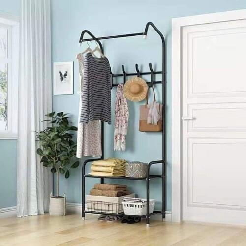Multifunctional coat rack, shoe rack, living room entrance, clothes rack, hanger, landing simple modern fashion creativity
