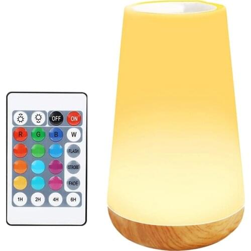 GTBL Night Light Contact Lamp USB LED Colorful Portable Bedside RGB Lamps with Remote Control for Babyroom Bedroom Office