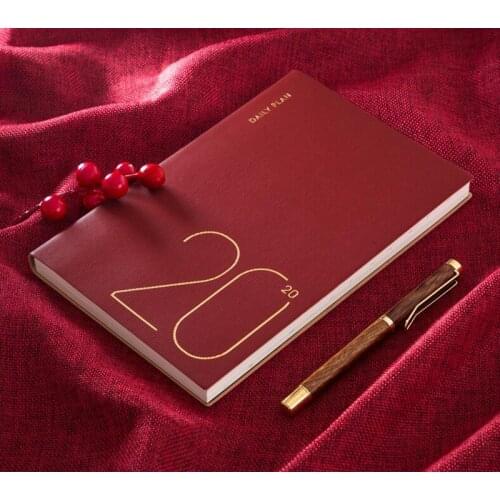Wholesale 2pcs * A5 PU leather Notebook Agenda 2020 Organizer Weekly Planner Notepad Personal Buisiness Diary