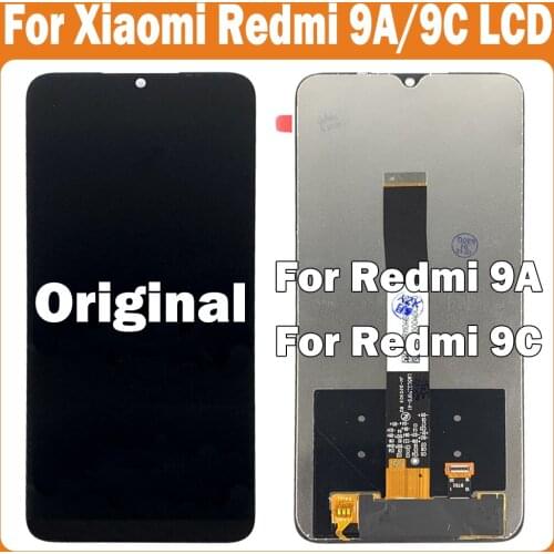 Original 100% Test For Xiaomi Redmi 9A/ 9C LCD Display Screen Touch Digitizer Assembly LCD Touch Repair Parts For Redmi 9A LCD