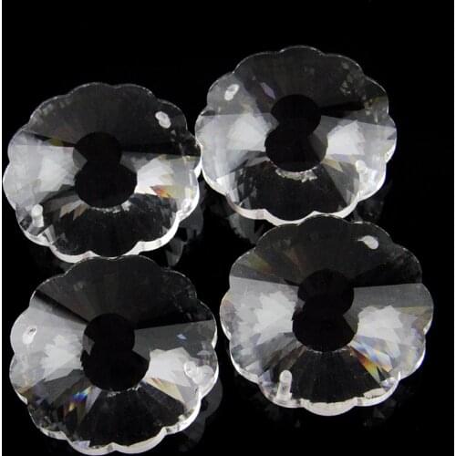 45mm Crystal Glass Plum Blossom 2 Holes Lighting Prism Glass Shinning Chandelier Pendant Hanging Parts