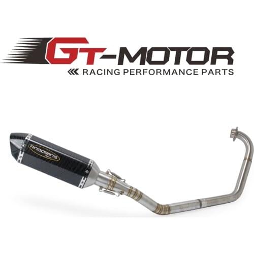 Motorcycle Full Exhaust System Slip On Middle Pipe For YAMAHAYZF R15 MT-15 2008-2017 MT 125 with Exhaust Muffler