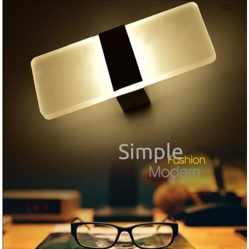 Simple Creative Acrylic Wall Sconces Modern LED Wall Light For Home Bedside Wall Lamp Indoor Lighting Lampara Pared