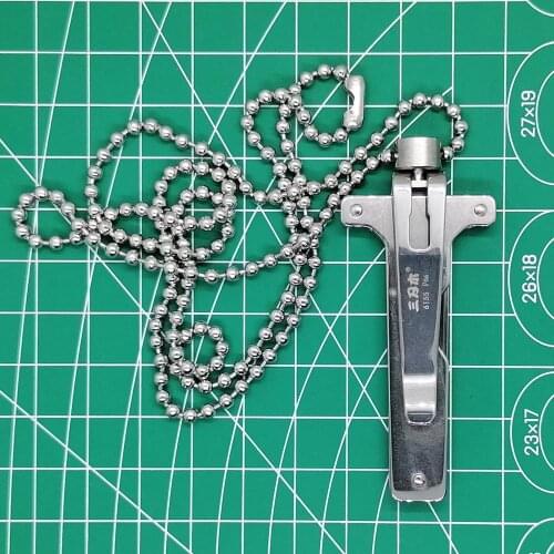 Sanrenmu 6155 Necklace Knife Belt Clip Folding Knife without Lock for Camping and Hiking