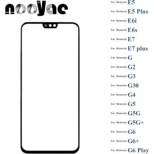 Digitizer LCD Sensor Glass For Motorola Moto E5 E6i E6s E7 E7 plus G G2 G3 G30 G4 G5 Touch Screen Glass lens 5pcs/lot