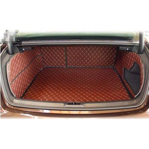 High quality mats! Full set car trunk mats for Audi A5 Sportback 2016-2008 waterproof cargo liner mat boot carpets for A5 2013