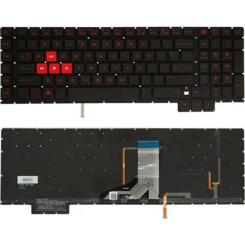 YALUZU New For HP Omen 17-an 17-an00 17-an013tx 17-an014tx 17-AN000 backlit keyboard US English Red Letters